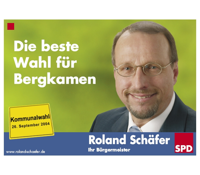 Wahlplakat Brgermeister Roland Schfer Bergkamen